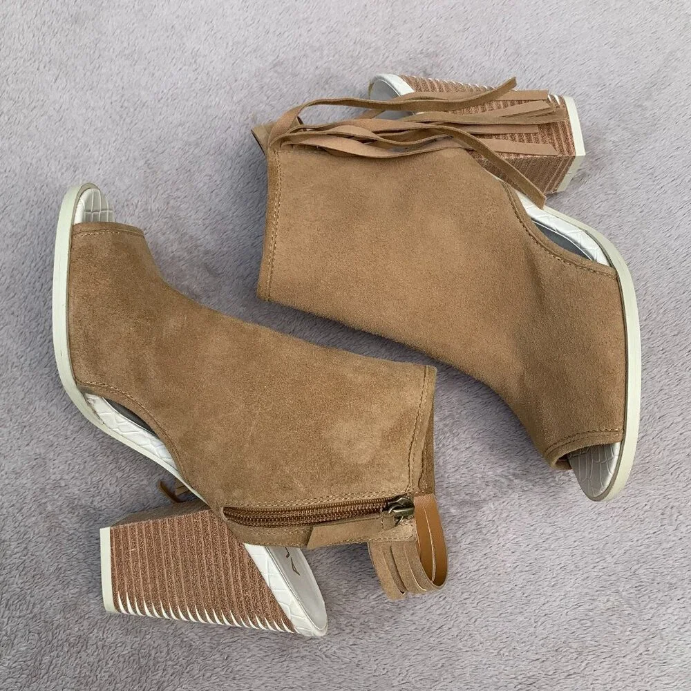 Aldo Lennoxville Suede Block Heel Booties Sz 7.5 - Picture 10 of 14